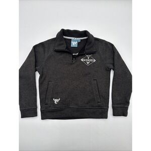 Youth Cowboy Hardware Charcoal Gray 1/4 Zip Size 6 Small Roper Tough Pullover